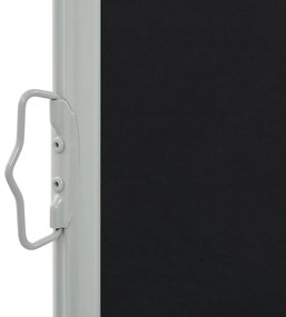 Toldo lateral retrátil para pátio 140x300 cm preto
