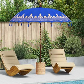 vidaXL Parasol Balinês Azul (210-220) x 260 cm