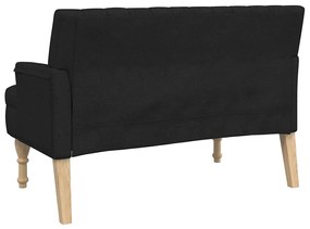 Banco c/ almofadões 113x64,5x75,5 cm tecido preto