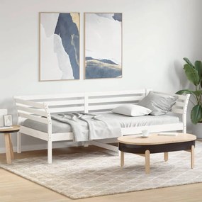Sofá-cama sem colchão 80x200 cm madeira de pinho maciça branco