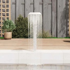Fonte para piscina aço inoxidável 50x30x90 cm prateado
