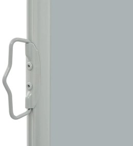 Toldo lateral retrátil para pátio 80x300 cm cinzento