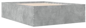 Estrutura de cama 140x190 cm derivados de madeira cinza cimento