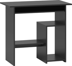 HOMCOM Mesa de computador, Secretária, Painel de partículas, Metal, 80 x 45 x 75 cm, Preto | Aosom Portugal