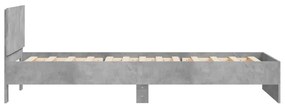 Estrutura de cama c/ cabeceira derivados madeira cinza-cimento
