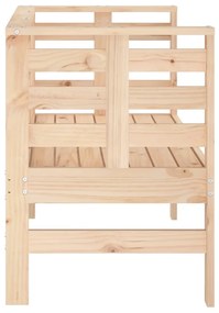 Banco de jardim 111,5x53x71 cm madeira de pinho maciça