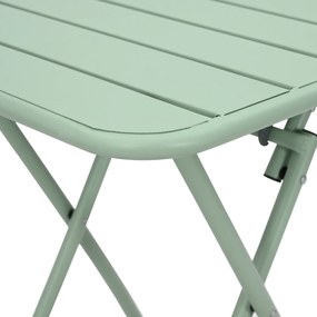 Mesa de Jardim Dobrável vidaXL Verde Claro 55x55x73 cm Aço