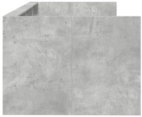 Sofá-cama com gavetas sem colchão 100x200 cm cinzento cimento