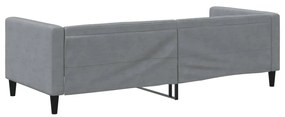 Sofá-cama 80x200 cm tecido cinzento-claro