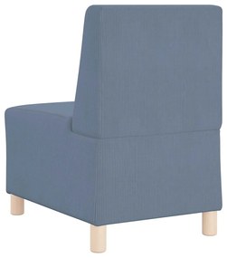 Poltrona tecido corduroy 55 cm azul
