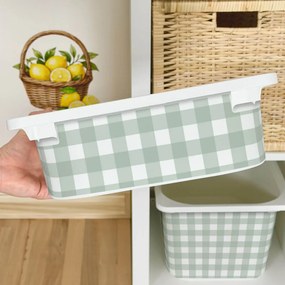 Autocolante para caixa IKEA TROFAST - Padrão xadrez verde