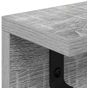 Cabideiro de Parede Sonoma cinzento 100 x 10.5 x 10.5 cm