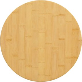 vidaXL Tampo de mesa Ø50x2,5 cm bambu