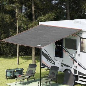 vidaXL Marquise pra Caravanas em Cinza e Laranja - 350 x 240 cm, impermeável.