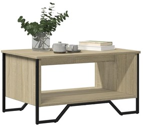 Mesa de centro 75x51x40 cm madeira processada carvalho sonoma