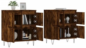 Aparadores 2 pcs derivados de madeira carvalho fumado