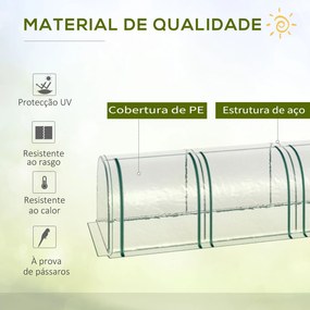 Estufa 295x100x80 cm para Jardim Varanda Estufa Pequena para Cultivo d