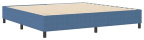 Cama Box com Molas VidaXL Azul 200x200 cm em Tecido Corduroy