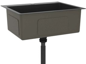 Lava-louça de cozinha artesanal aço inoxidável preto
