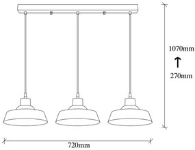 Candeeiro Chandelier Berceste – Vintage – 72 x 22 cm