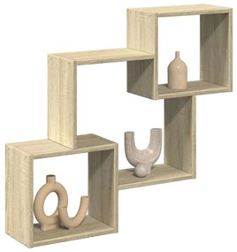 vidaXL Armário de parede 78x18x71 cm derivados madeira carvalho sonoma