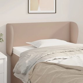 3116947 vidaXL Cabeceira cama abas couro artificial 93x23x78/88 cm cappuccino
