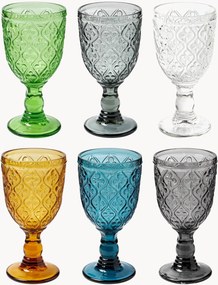 Copos de vinho com textura Marrakech, conjunto de 6