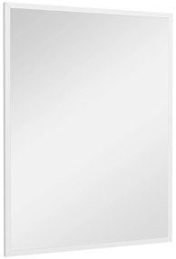 Espelho de Parede Decorativo 70x90 cm Espelho Retangular Espelho de Sala com 4 Ganchos Metálicos Estilo Moderno Branco