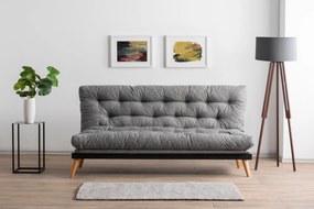 Sofá-cama de 3 Lugares Saki – Cinzento Claro – 185x82x92 cm