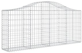 Cestos gabião arqueados 15pcs 200x30x80/100cm ferro galvanizado