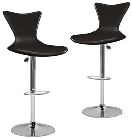 vidaXL Bancos de bar 2 pcs couro artificial castanho