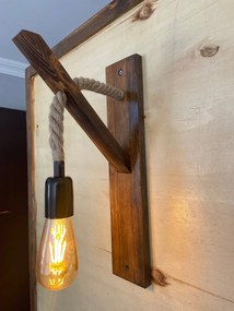 Candeeiro de Parede Ahsap – Nogueira – 23 x 9 x 45 cm