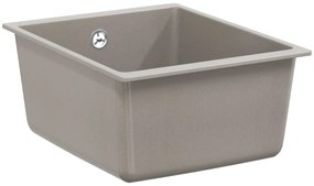 vidaXL Pia Cinzeto 370 x 460 mm 80% Quartzo e 20% Resina