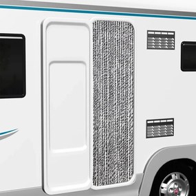 Cortina anti-insetos 56x185 cm chenille cinzento/preto/branco