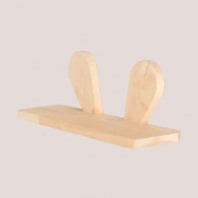 Estante De Parede Em Madeira De Pinho Buny Kids Madeira Natural - Sklum
