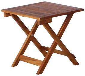 Espreguiçadeira com mesa madeira de acácia maciça castanho