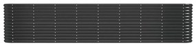Canteiro elevado jardim 332x40x68 aço revestido a pó antracite