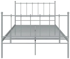 Estrutura de cama 120x200 cm metal cinzento