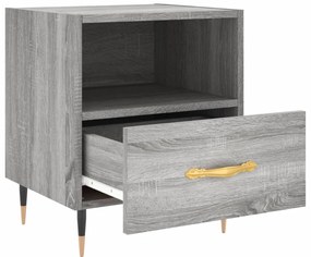 Mesas de cabeceira 2 pcs derivados de madeira sonoma cinza