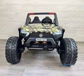 Buggy elétrico para crianças Todo terreno 2 Lugares Clash 24V 4x4 MP4, Rodas de espuma., Assento Couro sintético Camuflado