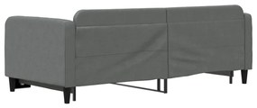 Sofá-cama com gavetão 90x190 cm tecido cinzento-escuro