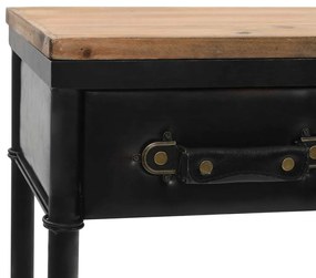 Mesa consola em MDF e madeira de abeto 100x33,5x80 cm