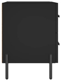 Mesas de cabeceira 2 pcs 40x35x47,5 cm deriv. de madeira preto