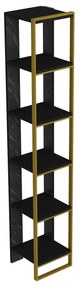 Estante Polka – Dourado e Preto – 32,2 x 178,5 x 31,3 cm