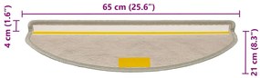Tapetes escada adesivos aspeto sisal 30 pcs verde-claro