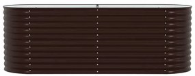 Canteiro Elevado de Jardim Castanho vidaXL 240x80x81 cm em Aço Galvani