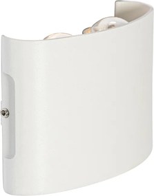 Candeeiro de parede exterior branco com LED 4 luzes IP54 - Silly