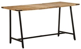 Mesa de jantar 140x70x75 cm madeira de mangueira maciça