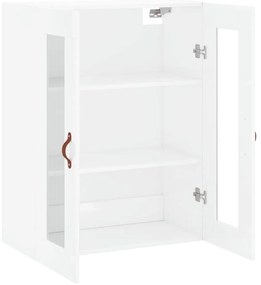 Armário de parede 69,5x34x90 cm branco brilhante