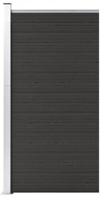 Painel de cerca 95x186 cm WPC preto